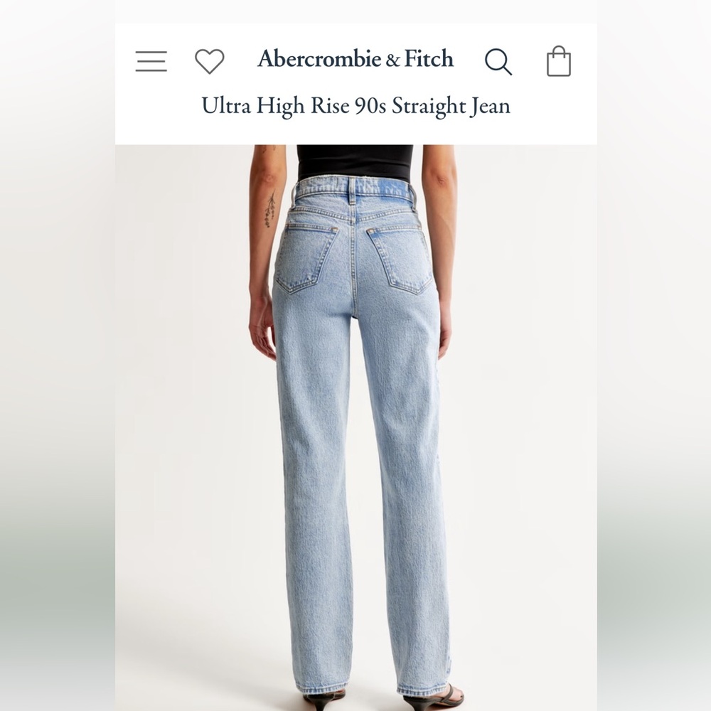 Abercrombie and Fitch Ultra High Rise 90s Straight Jeans